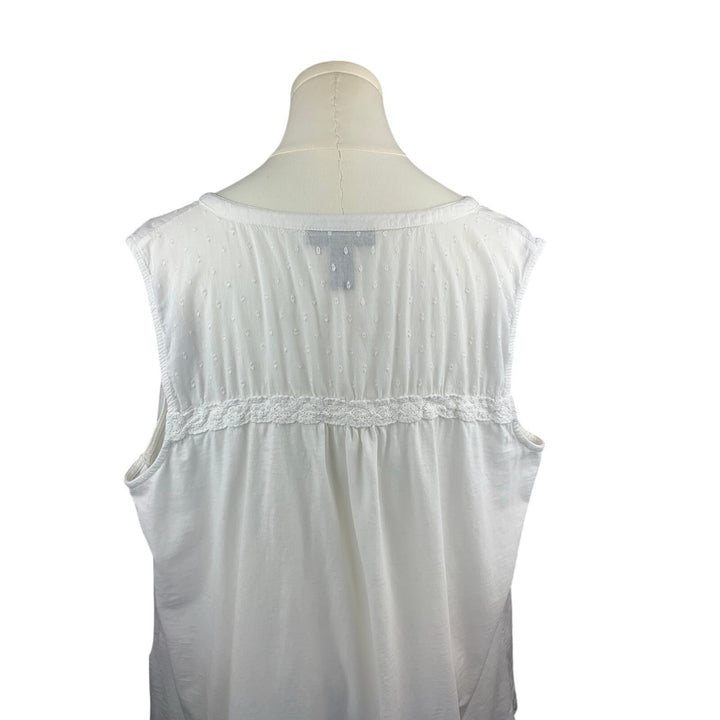 Women's Style& Co. White Button Up Blouse, 100% Cotton - Size 2X