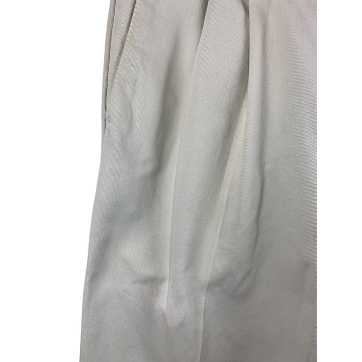 Dockers Mens Pleated Classic Fit Pants W36 L30 100% Cotton Beige