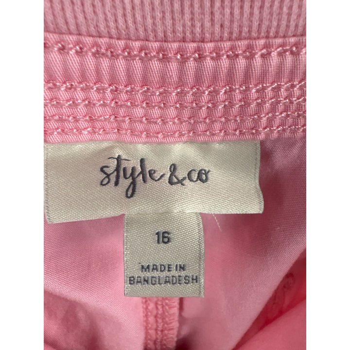 Women’s Style & Co Size 16 Bubblegum Pink Cargo Capri Pants