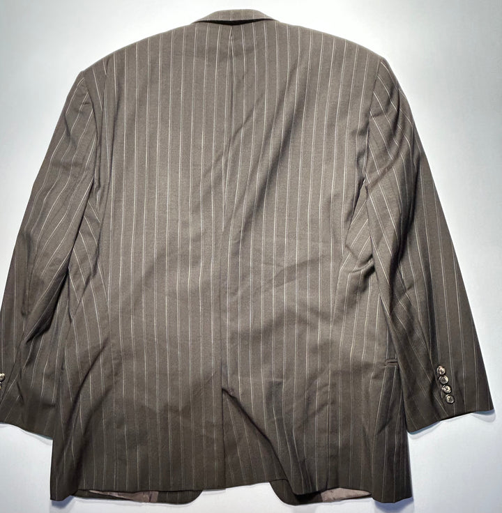 Hugo Boss Vintage Made in USA Men’s Black Pinstripe Wool Suit 46L 40x30