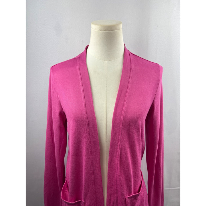 Hue Womens Pink Open Front Cardigan Small