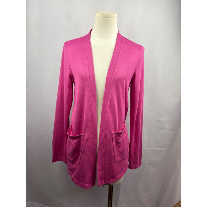 Hue Womens Pink Open Front Cardigan Small