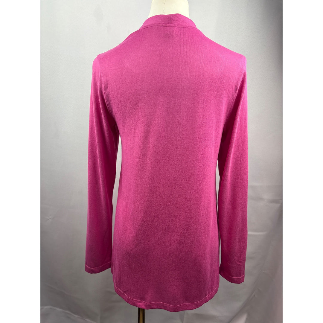 Hue Womens Pink Open Front Cardigan Small