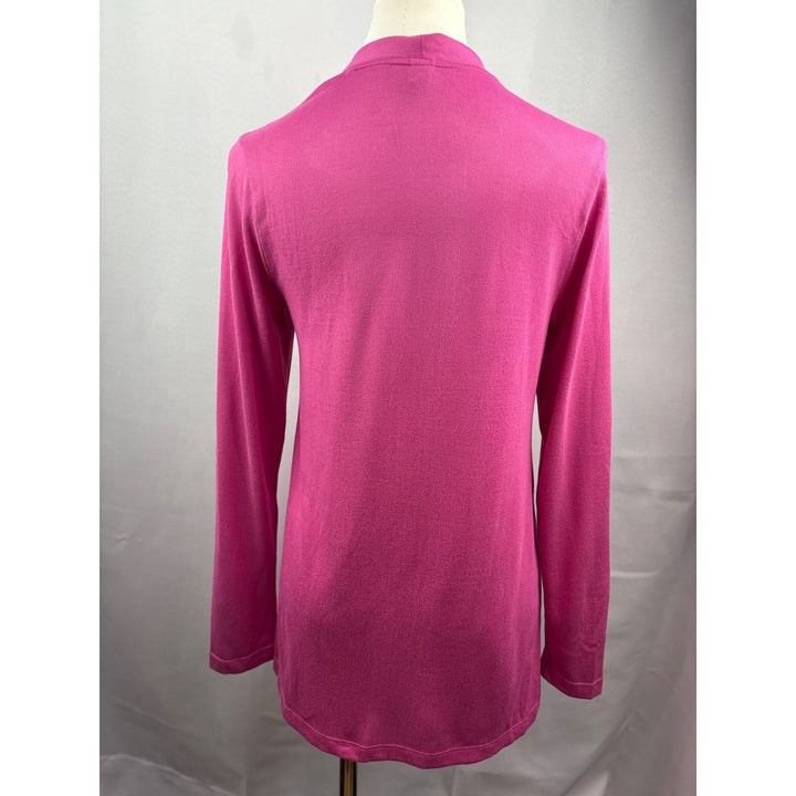 Hue Womens Pink Open Front Cardigan Small
