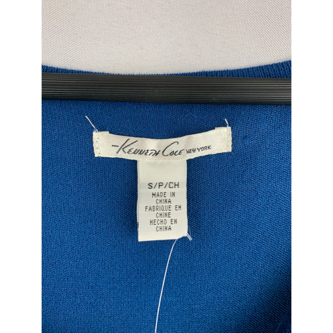 Kenneth Cole Womens Blue Cardigan Sweater Small