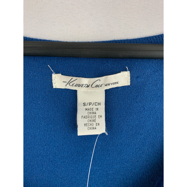 Kenneth Cole Womens Blue Cardigan Sweater Small