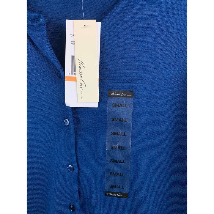 Kenneth Cole Womens Blue Cardigan Sweater Small