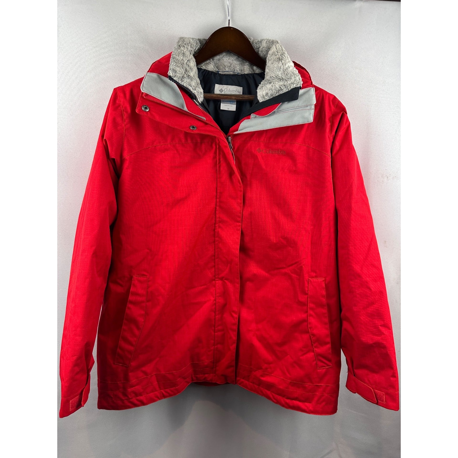 Women’s Columbia Interchange Winter Coat, Red Size 1X Hooded