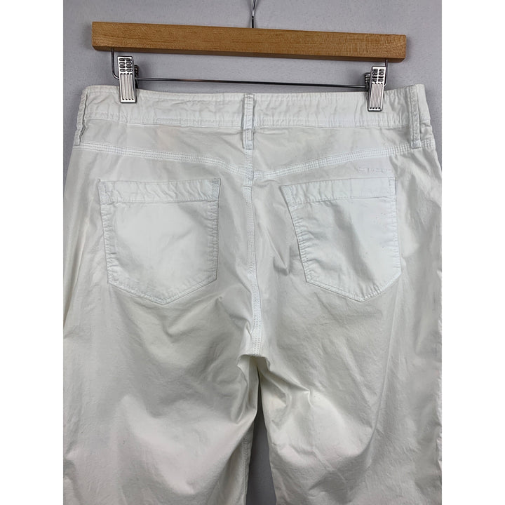 DKNY Jeans Womens White Drawstring Hem Pants Size 8