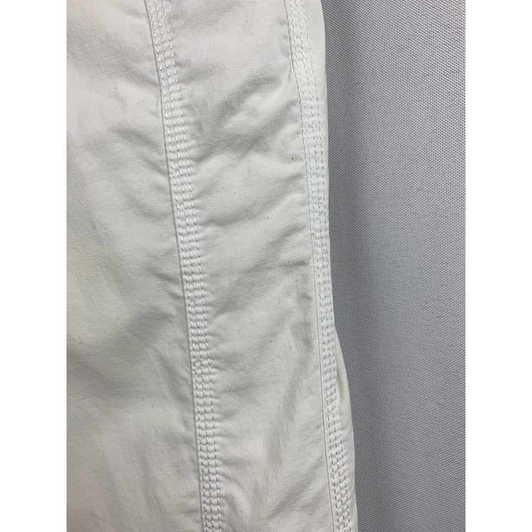 DKNY Jeans Womens White Drawstring Hem Pants Size 8