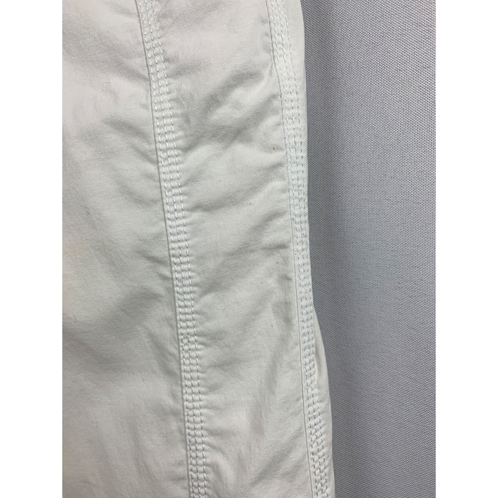 DKNY Jeans Womens White Drawstring Hem Pants Size 8