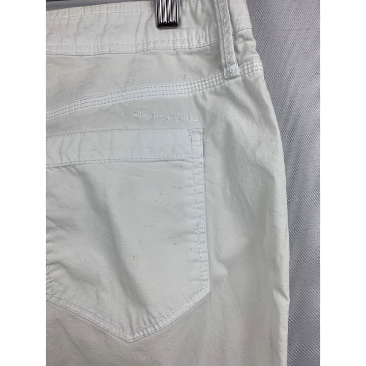 DKNY Jeans Womens White Drawstring Hem Pants Size 8