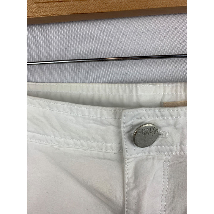 DKNY Jeans Womens White Drawstring Hem Pants Size 8