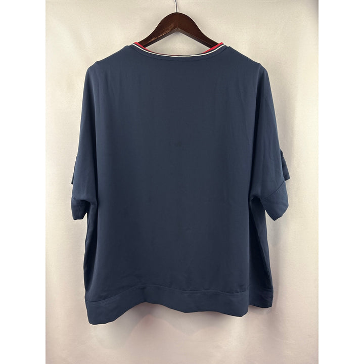 Women’s Tommy Hilfiger XL Navy Blue Short Sleeve Blouse
