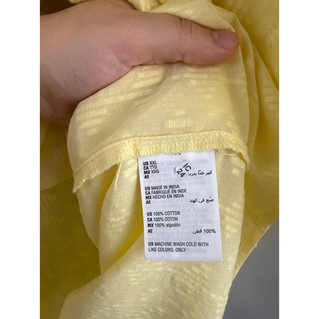 Women’s Style&Co. XXL Butter Yellow Short Sleeve Blouse