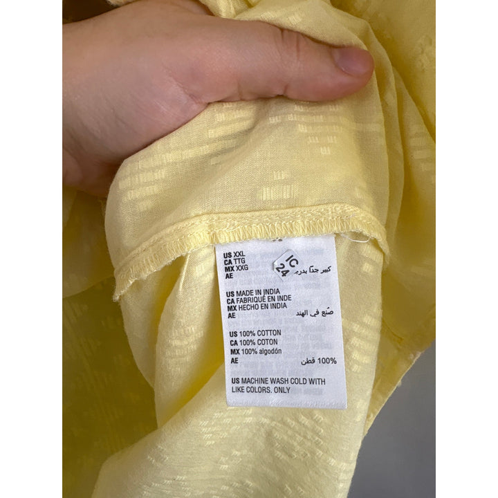 Women’s Style&Co. XXL Butter Yellow Short Sleeve Blouse