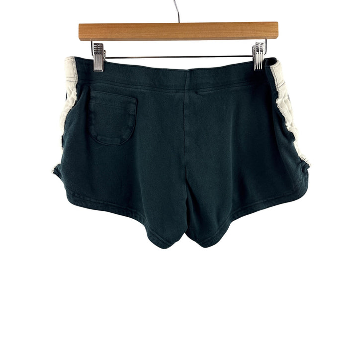 Women’s Nike Large Navy Blue Mini Lounge Shorts w/ Green Logo