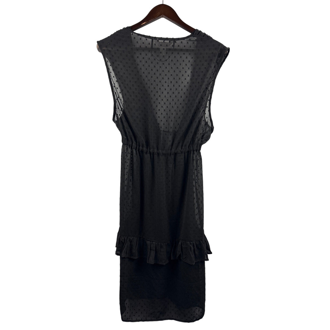 Women’s Lauren Conrad One Size Black Long Tied Vest w/ Ruffles