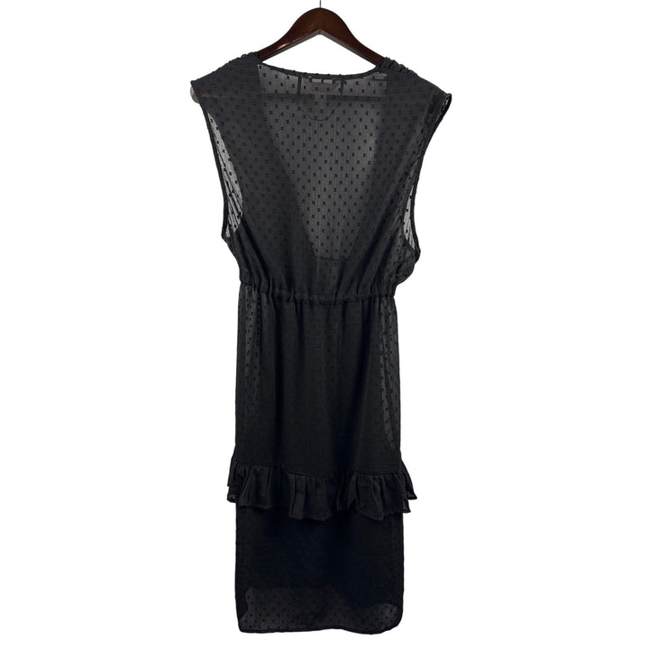 Women’s Lauren Conrad One Size Black Long Tied Vest w/ Ruffles
