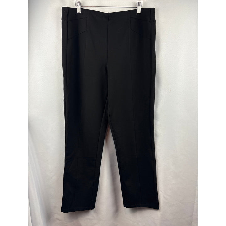 Women’s Susan Graver Large Black Spandex Slacks