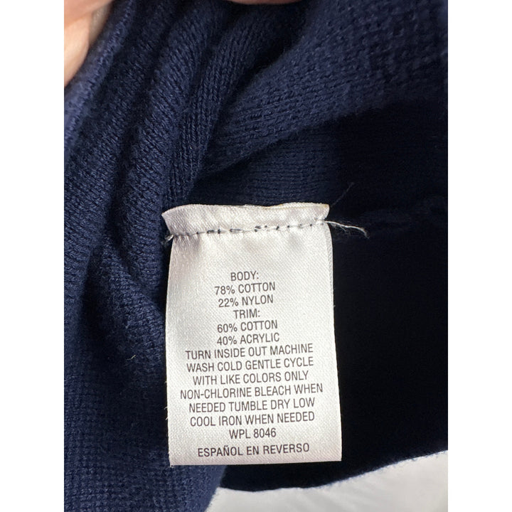 Women’s Maison Jules Small Navy Blue Double Breasted Short PeaCoat Sweater