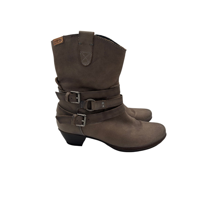 Women’s Pikolinos Size 5 Grayish Brown Buckled Ankle Boots