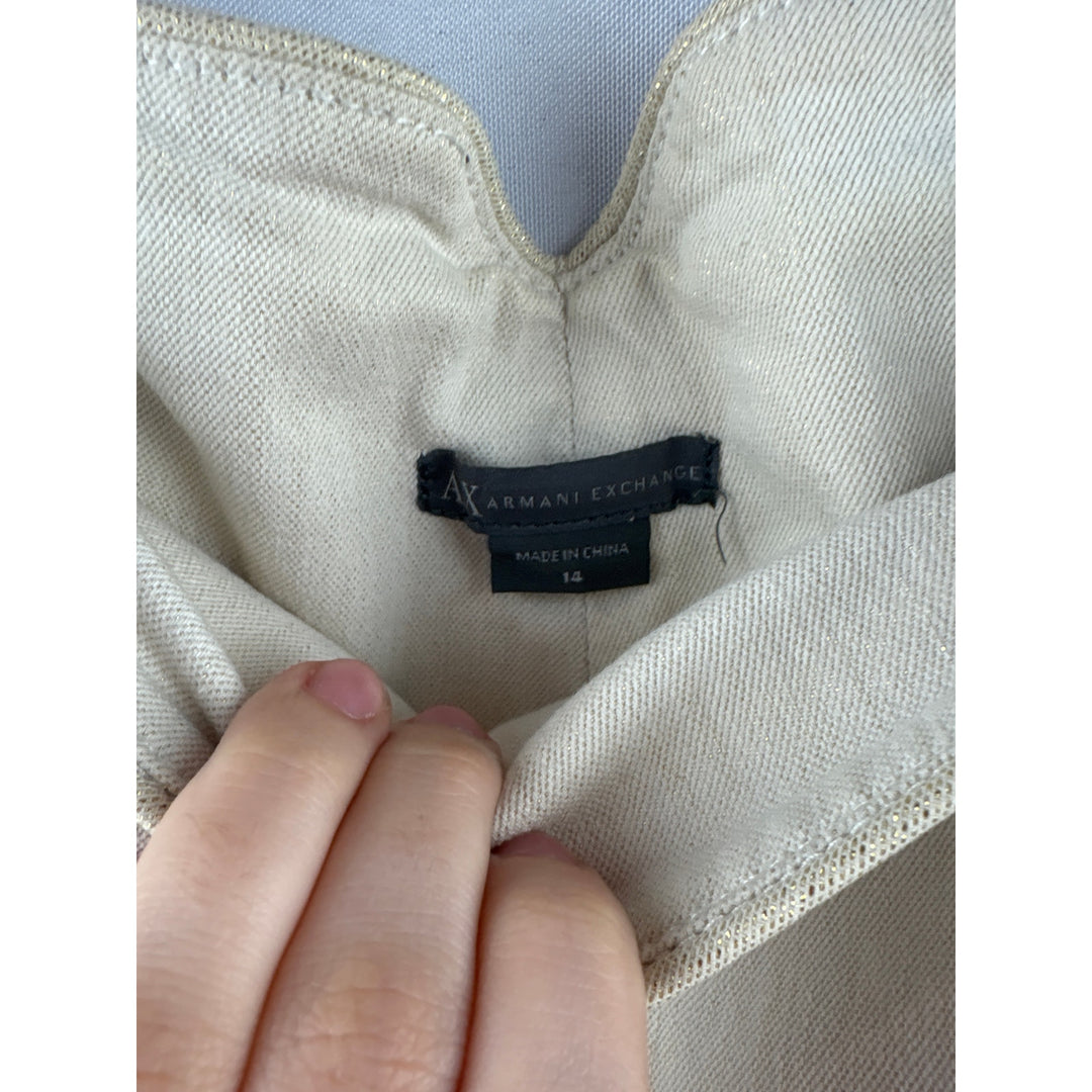 Women’s Armani Exchange Size 14 Cream Capris