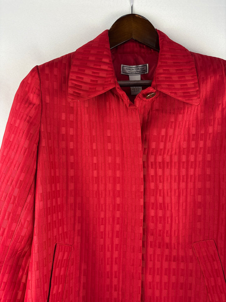 Women’s Simonton Says Medium Bright Red Overcoat