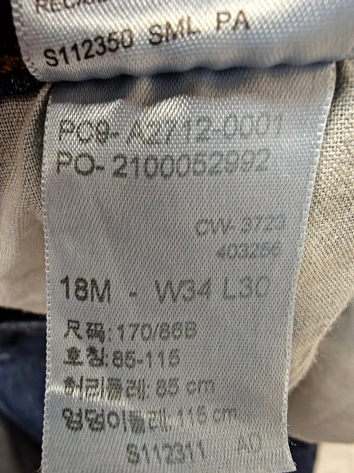 Womens Denizen From Levis High Rise Straight Leg Jeans Dark Blue Size 18M