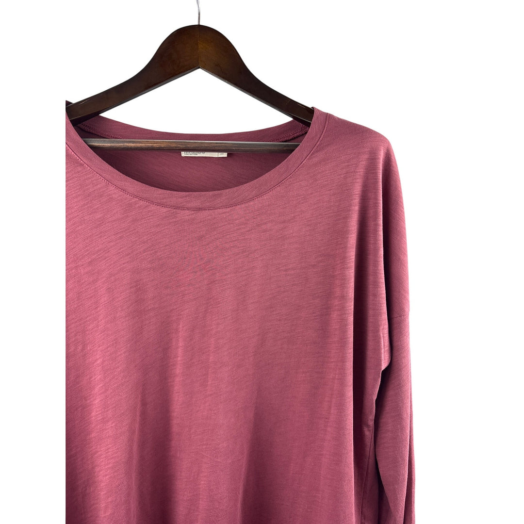 Women’s Barefoot Dreams Malibu Large Brick Red Long Sleeve Shirt