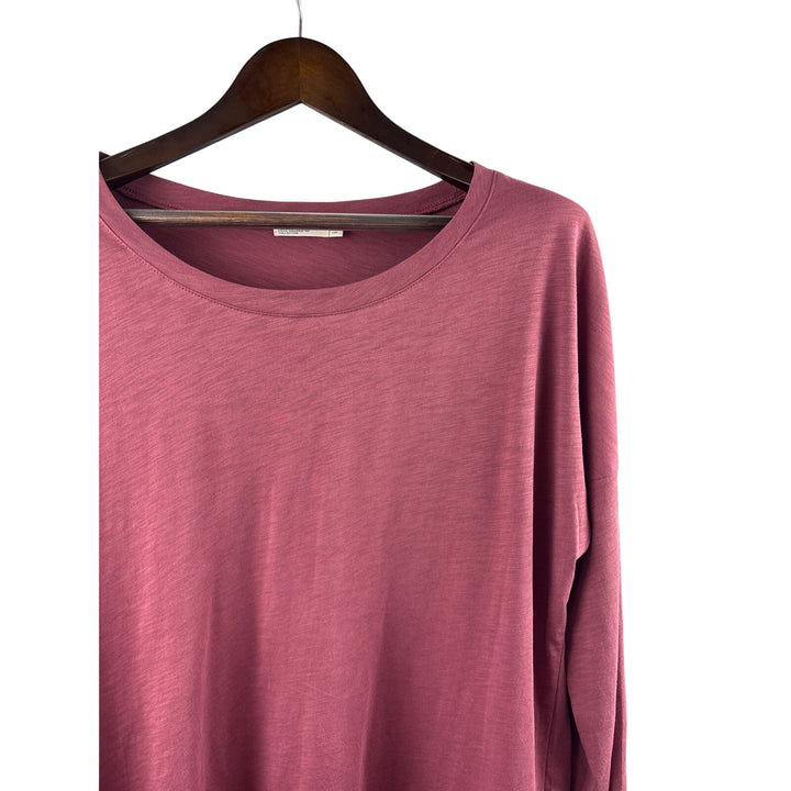 Women’s Barefoot Dreams Malibu Large Brick Red Long Sleeve Shirt