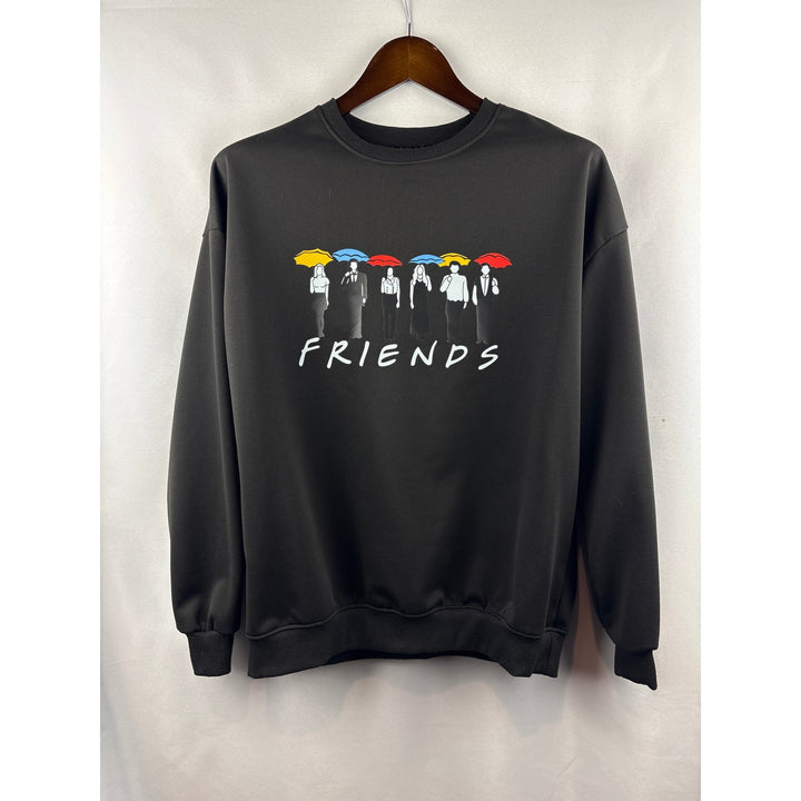Women’s China Fashion XL Black Friends Crewneck