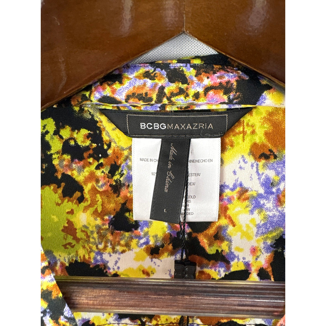 Women’s BCBG Maxazria Large Multicolor Animal Print Blouse