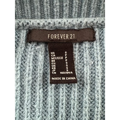 Forever 21 Womens Ribbed Knit Cardigan Sweater With Pockets