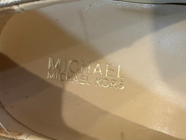 Michael Kors Champagne Gold Pointed Toe Pumps Size 9M Metallic Kitten Heels