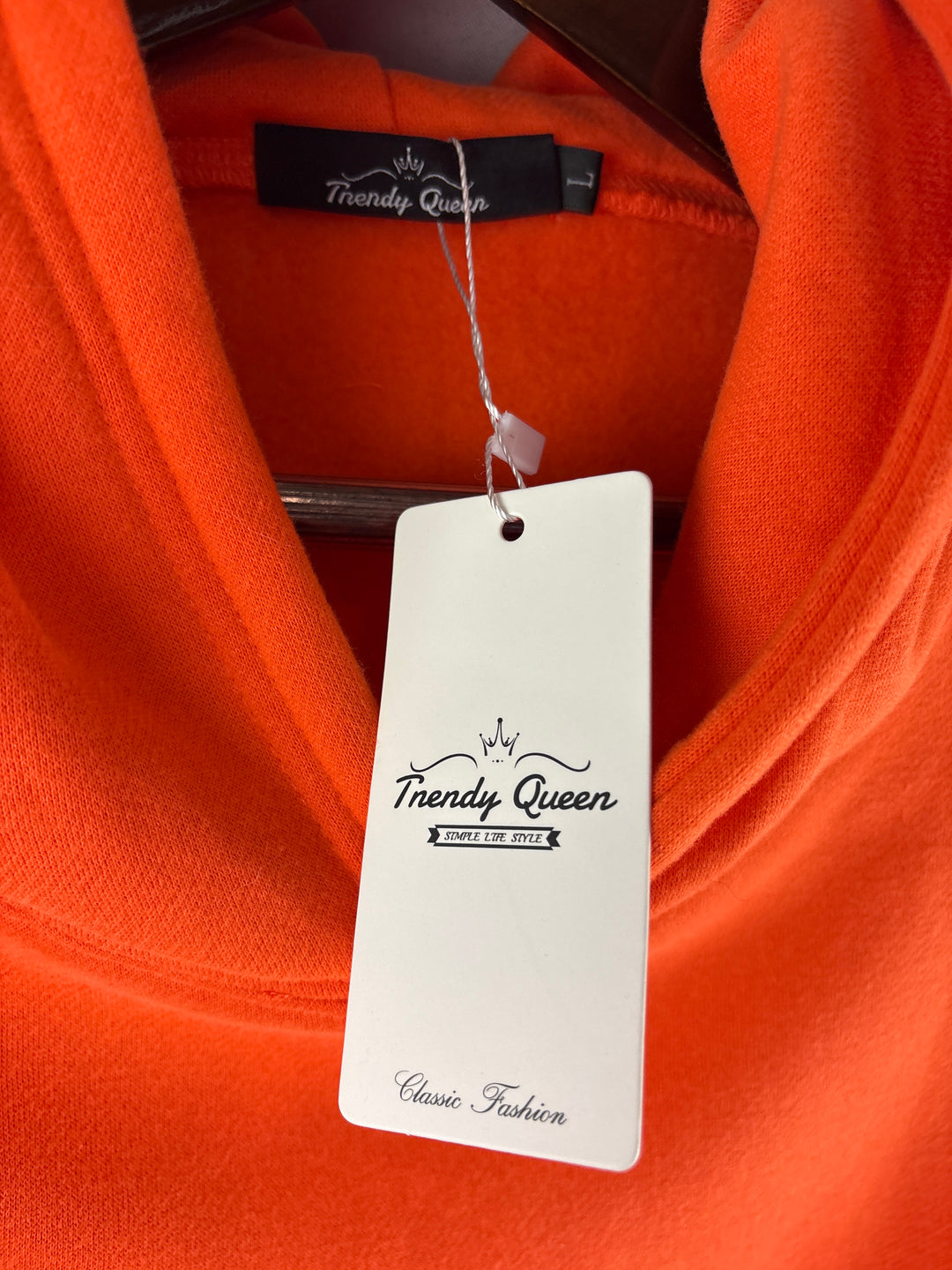 Women’s Trendy Queen Large Bright Orange Hoodie
