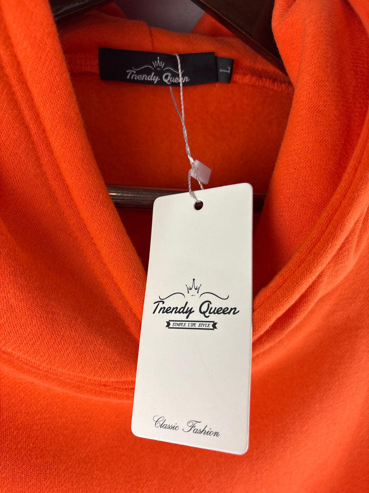 Women’s Trendy Queen Large Bright Orange Hoodie