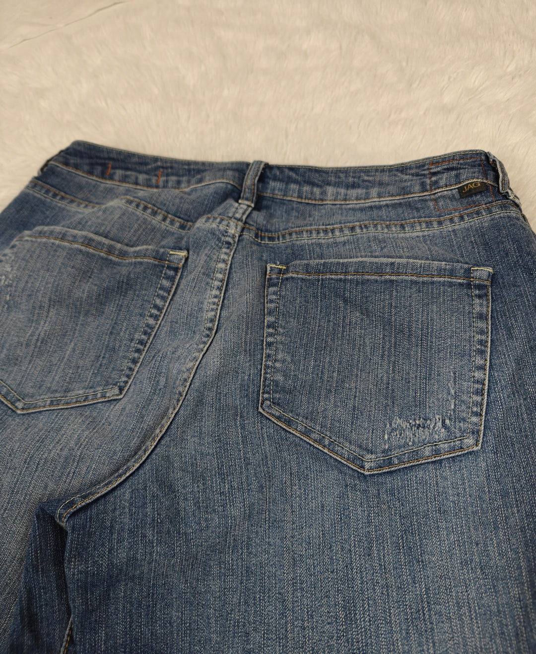 Womens JAG Skinny Boyfriend Jeans Medium Wash Blue Size 14