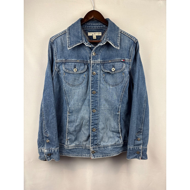 Women’s Vintage Tommy Hilfiger 1X Light Blue Washed Jean Jacket