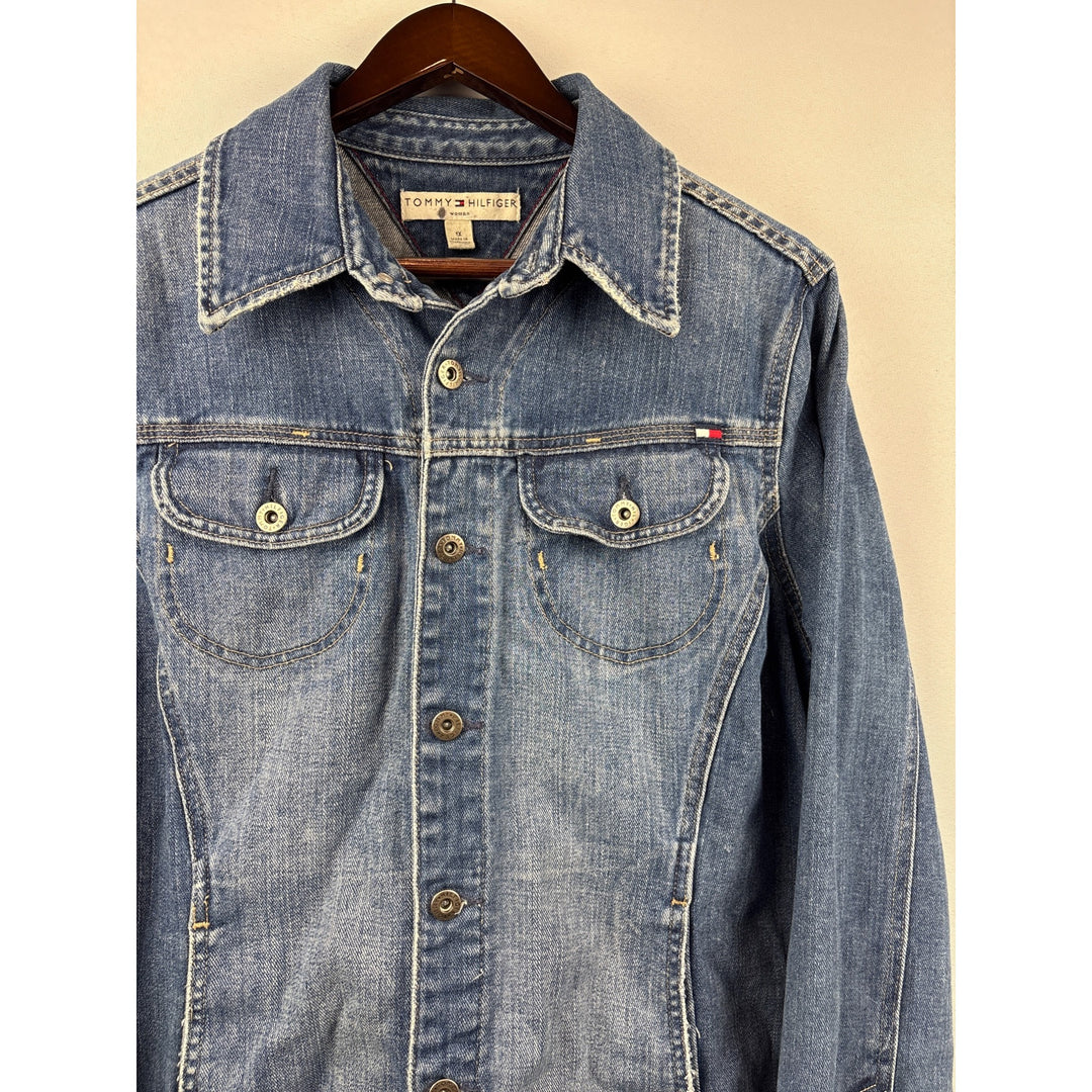 Women’s Vintage Tommy Hilfiger 1X Light Blue Washed Jean Jacket
