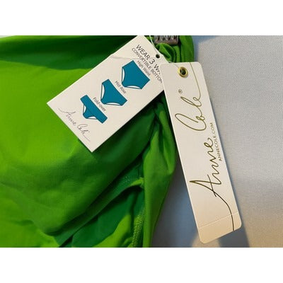 Anne Cole Green High-Waist Bikini Swim Bottom, Shirred, Size 18W