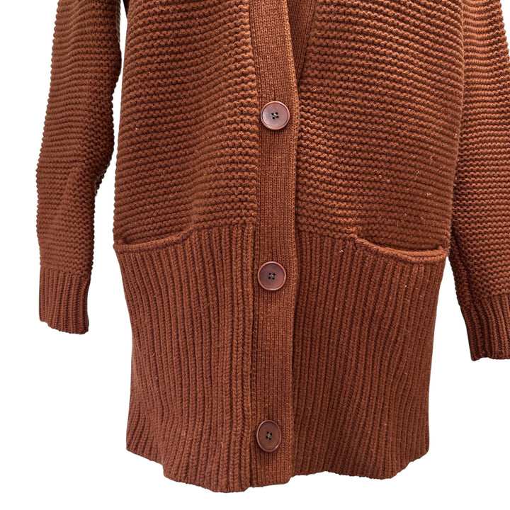 Vince. Women's Cardigan Small Wool & Cashmere Grandpacore Ribbed Oversized Sweater Boho Thick Knit