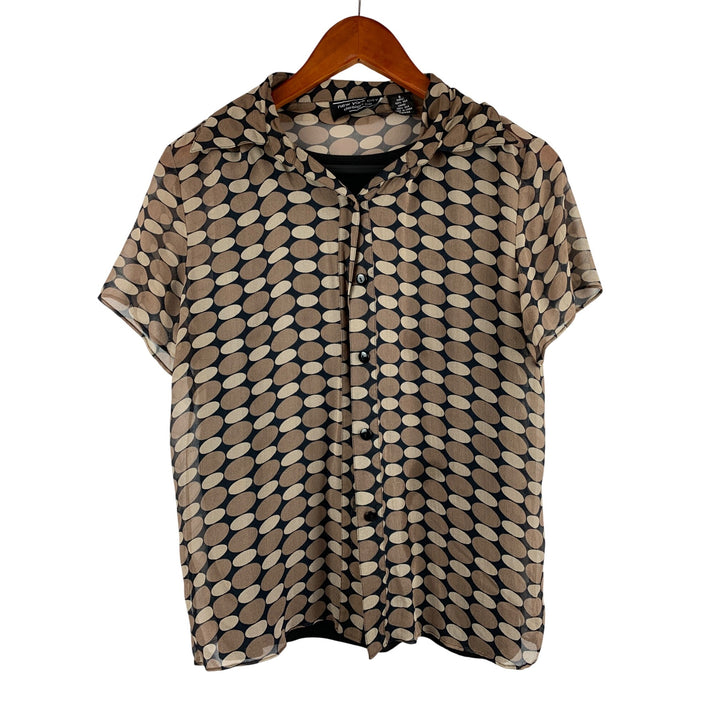 New York City Design Co. S Short Sleeve Button-Up Blouse With Tank