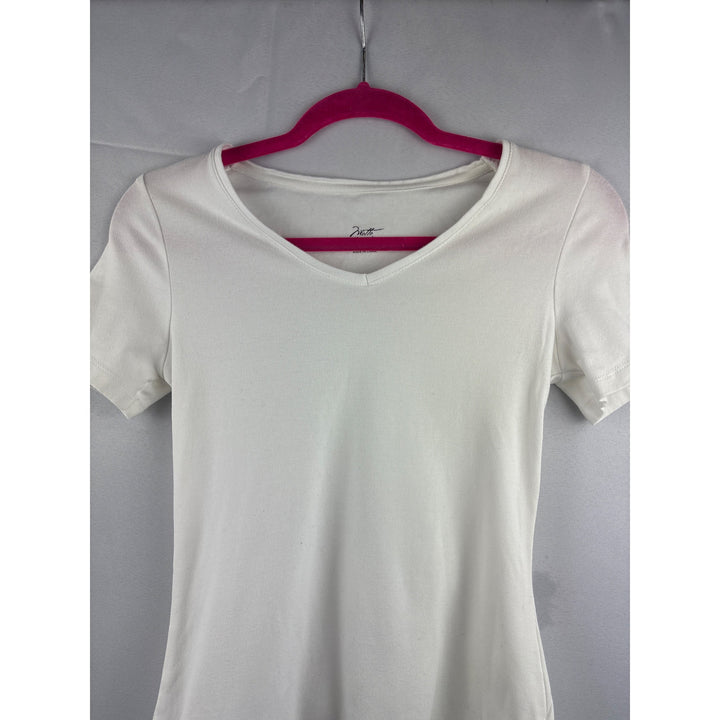 Motto Essentials White V-Neck T-Shirt XXS