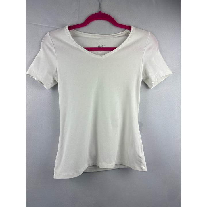 Motto Essentials White V-Neck T-Shirt XXS