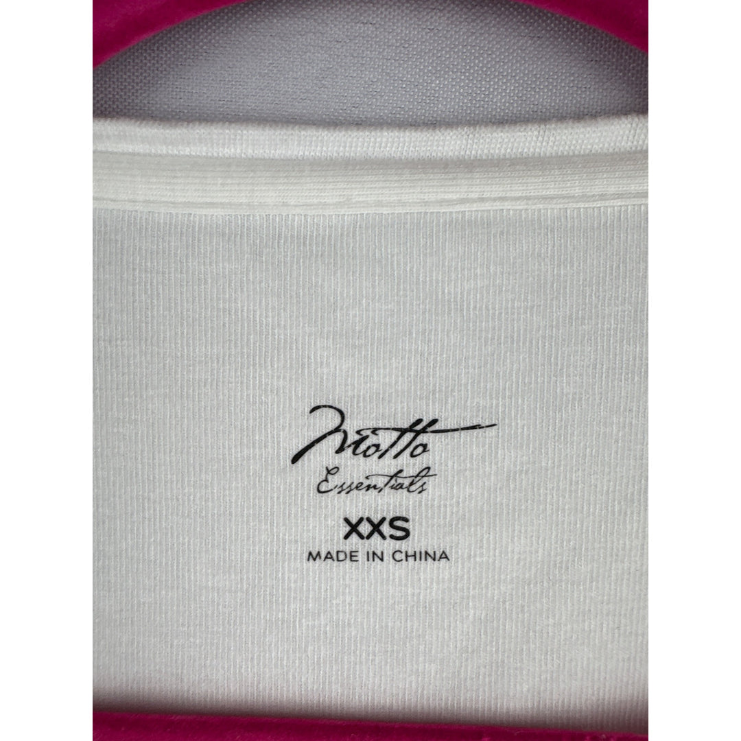 Motto Essentials White V-Neck T-Shirt XXS