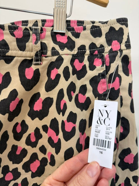 NY&amp;C Leopard Print Shorts NWT Sz16