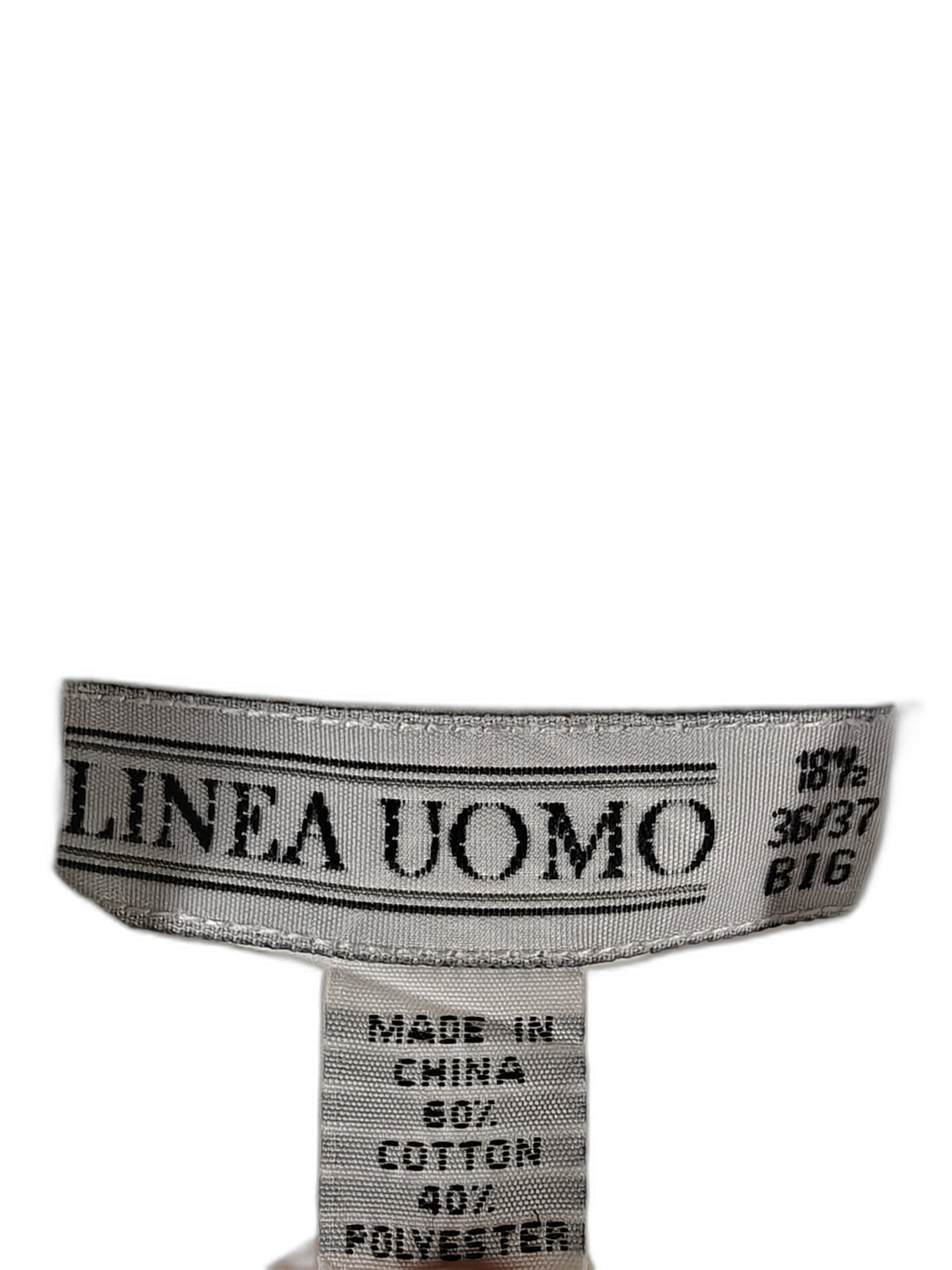 Linea Uomo Men's White Pleated Tuxedo Dress Shirt 18.5 36/37 Button Cuff Formal