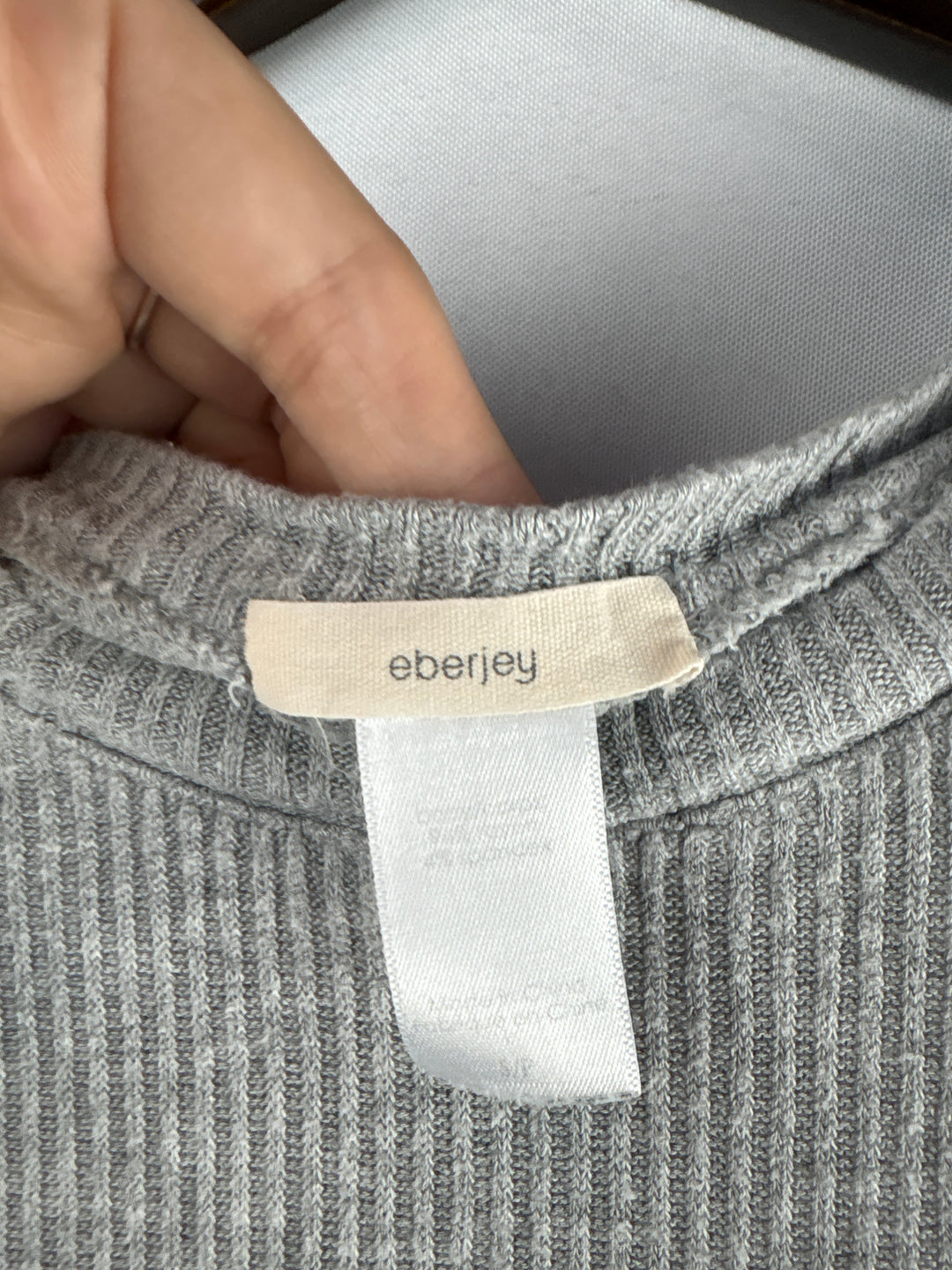Women’s Everjey Small Light Gray Ribbed Tank Top