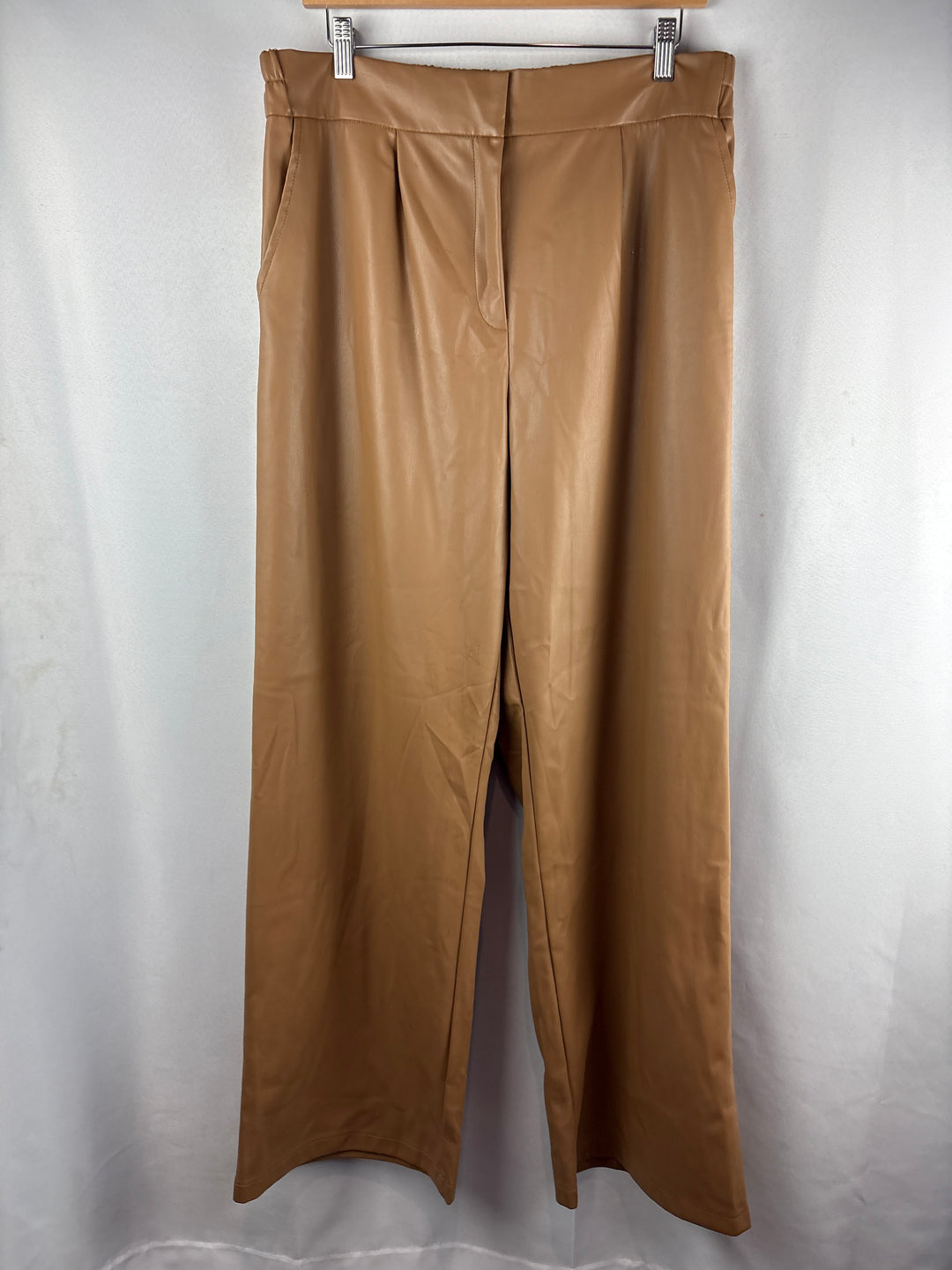 Women’s Studio Untold Size 18 Latte Brown Faux Leather Pants